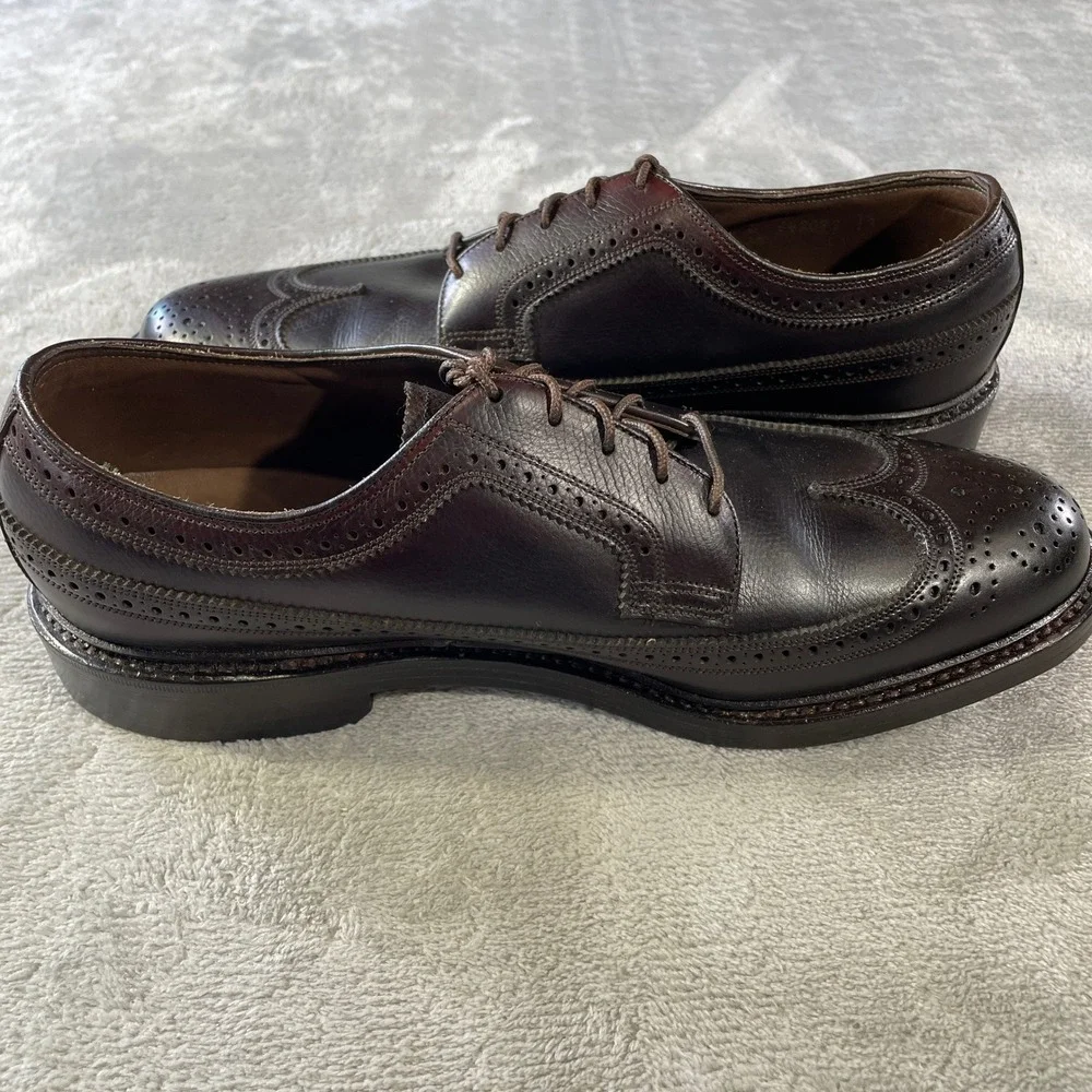 Florsheim Royal Imperial Brogue Dress Shoes Mens 8.5 D Burgundy Leather Wingtip
